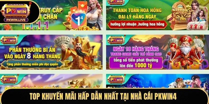 Top khuyến mãi hấp dẫn nhất tại nhà cái Pkwin